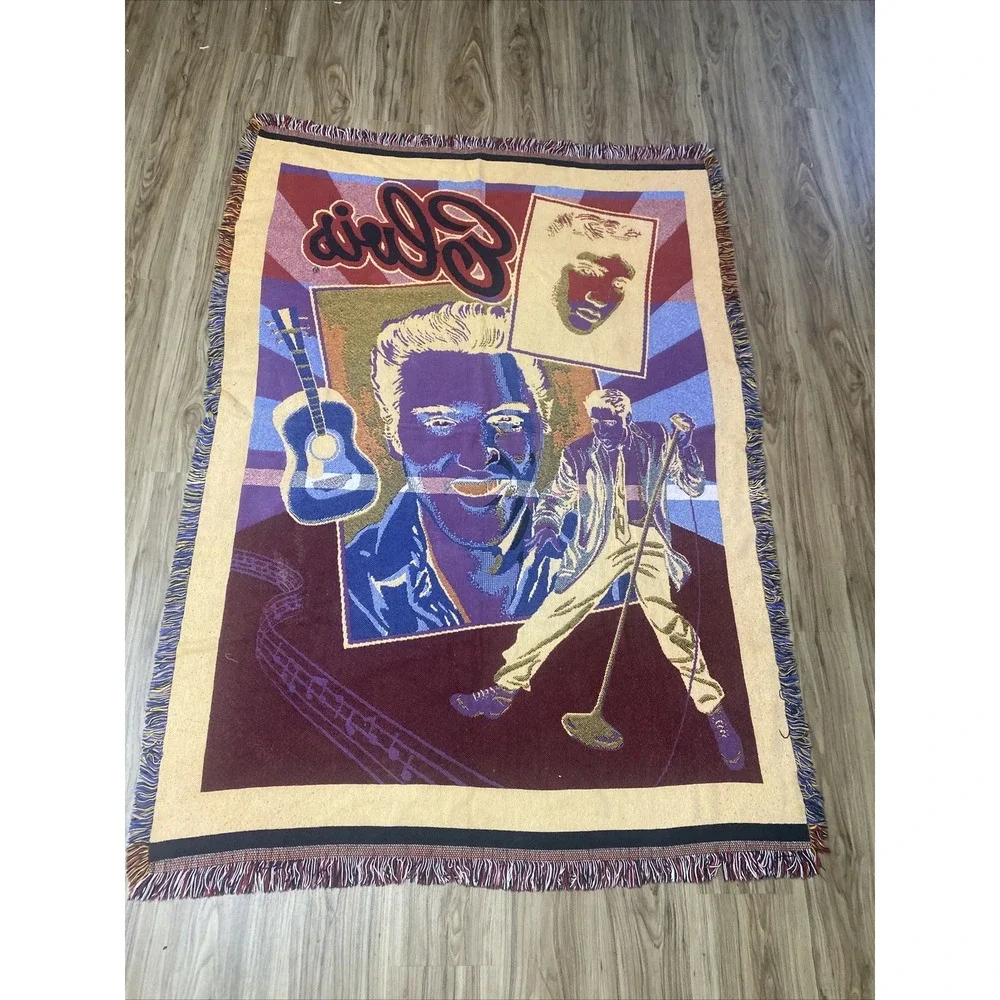 Elvis Presley Throw Blanket Tapestry Double Woven 48 x 70